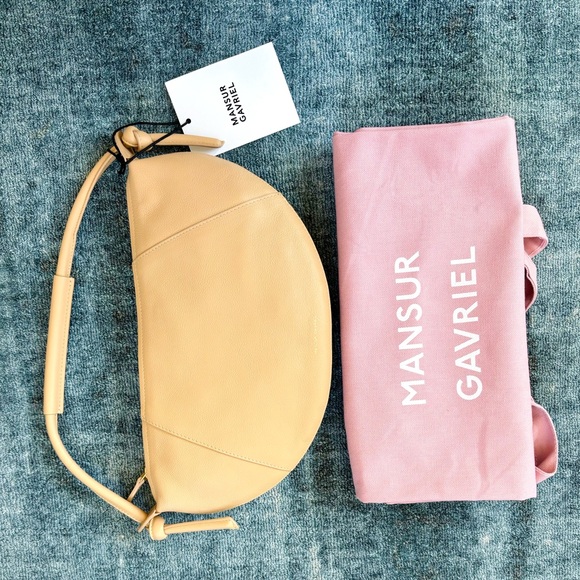 Mansur Gavriel Mini Fortuna Shoulder Bag in Sand NEW + Free tote bag - Picture 2 of 11